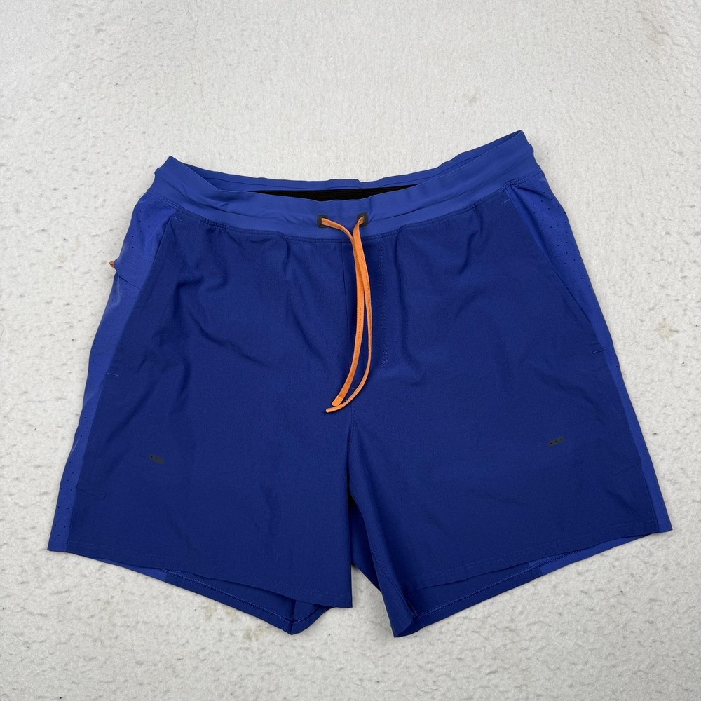 Lululemon Active Swim Shorts Mens Medium Blue Lined Athletic 5.5 Inseam